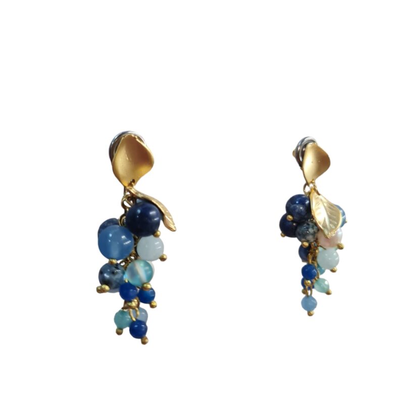 PENDIENTES RACIMO AZUL