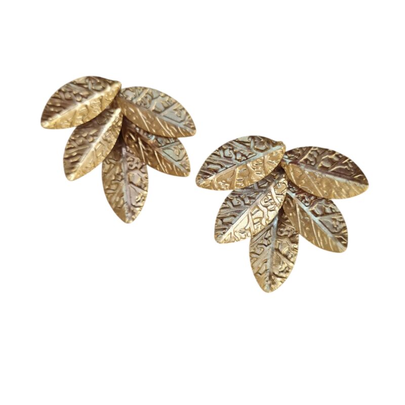 PENDIENTES 5 HOJAS DORADAS