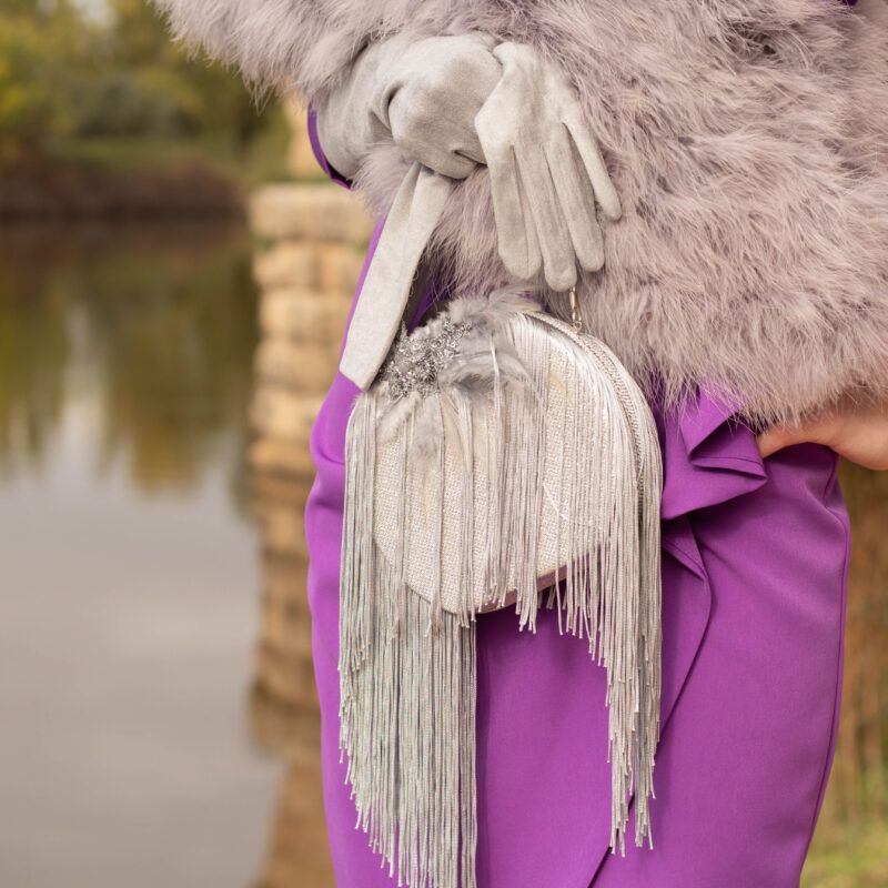CLUTCH FLECOS PLATA