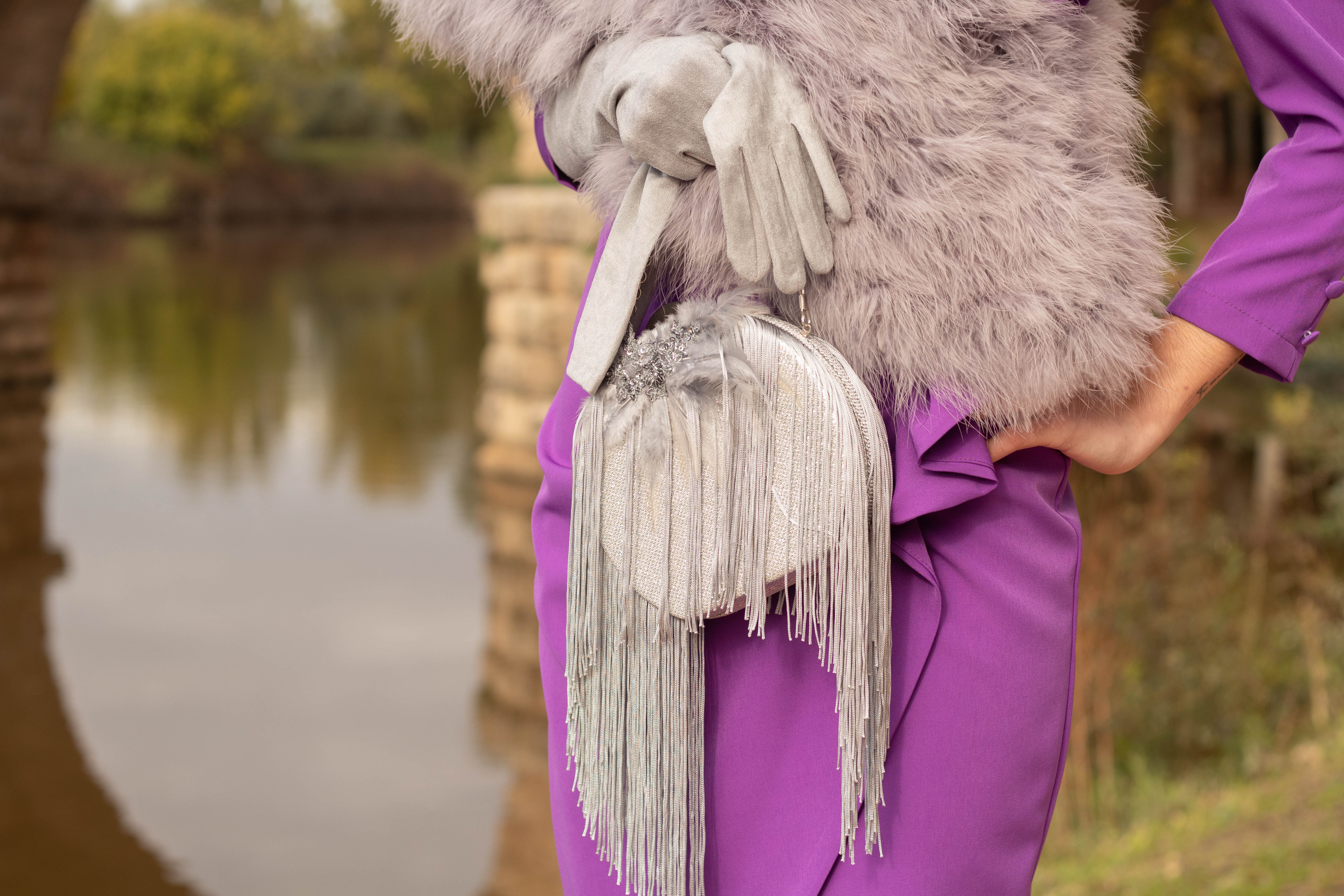 CLUTCH FLECOS PLATA