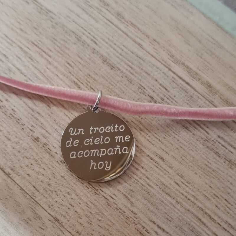 MEDALLA PARA RAMO DE NOVIA ACERO UN TROCITO DE CIELO