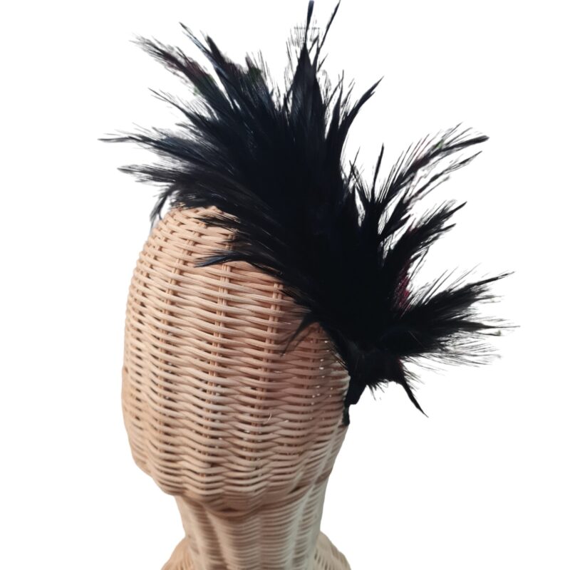 DIADEMA PLUMAS NEGRA